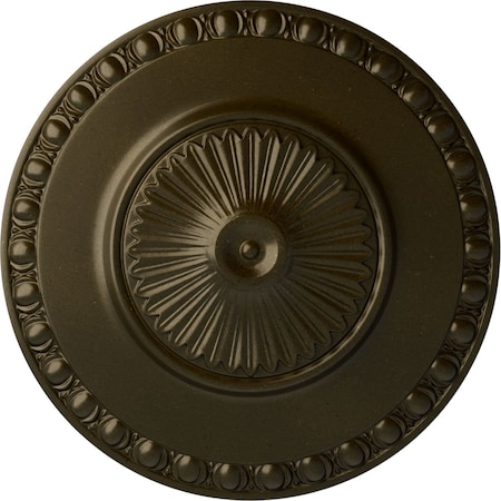 Ekena Millwork Lyon Ceiling Medallion (Fits Canopies up to 3 5/8"), Hand-Painted Green Gold, 23 1/2"OD x 3 1/4"P CM23LYGGS